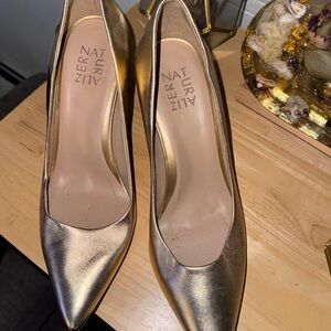 Naturalizer Metallic Gold Heels